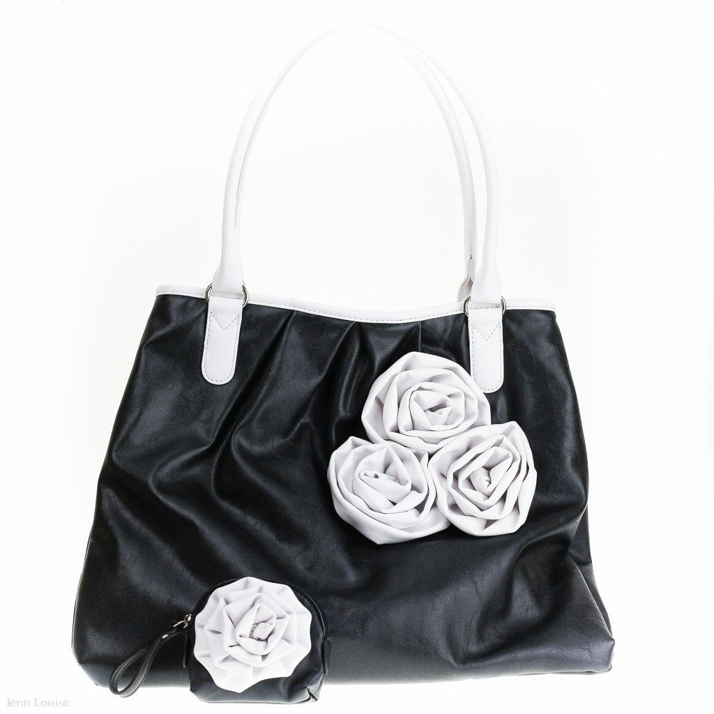 Audrey Tote (Black/White)