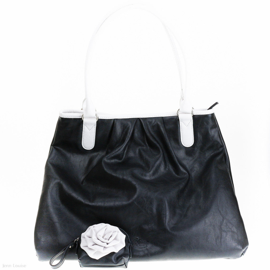 Audrey Tote (Black/White)