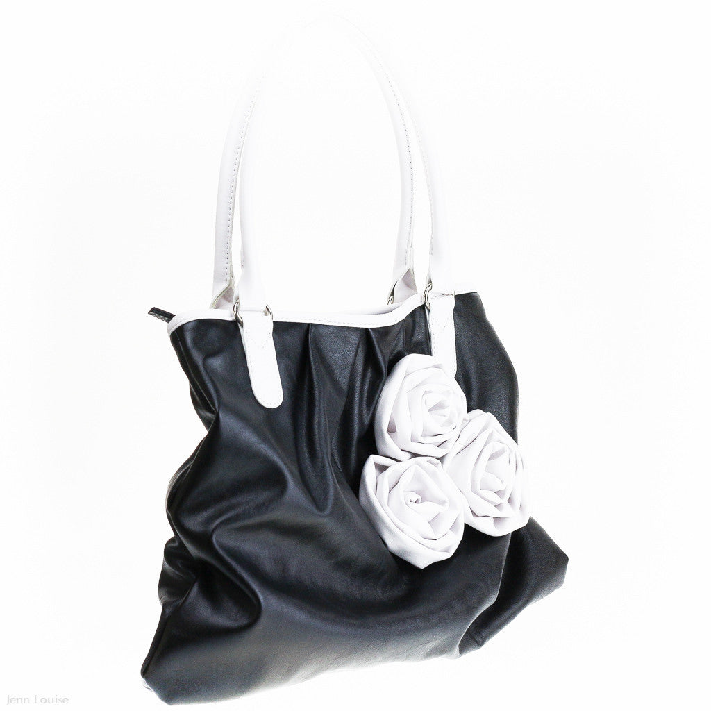 Audrey Tote (Black/White)
