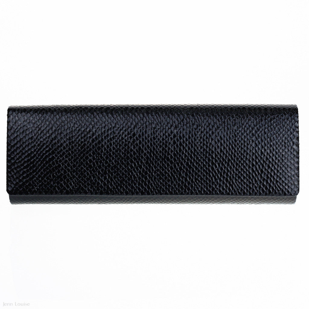 Mock Snake Clutch (Black)