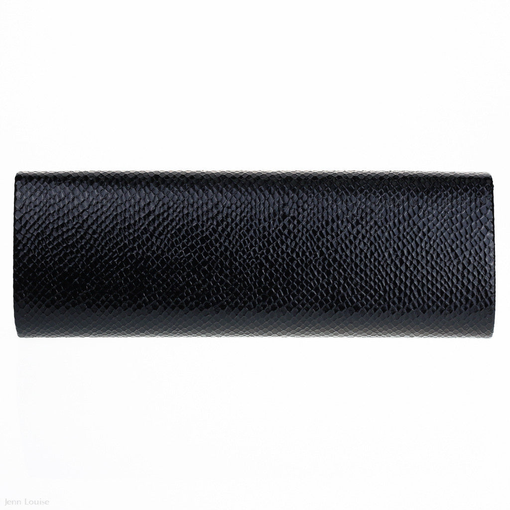 Mock Snake Clutch (Black)