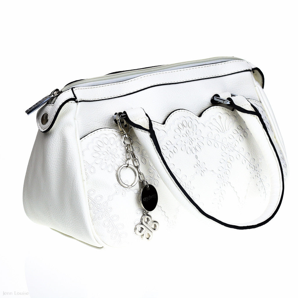 Embossed Day Bag (White)