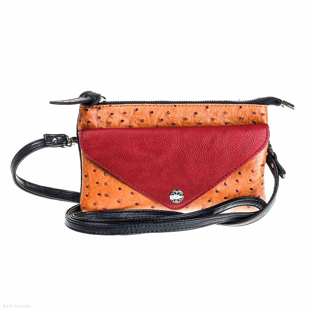 Madison Cross Body Bag (Red/Aqua)