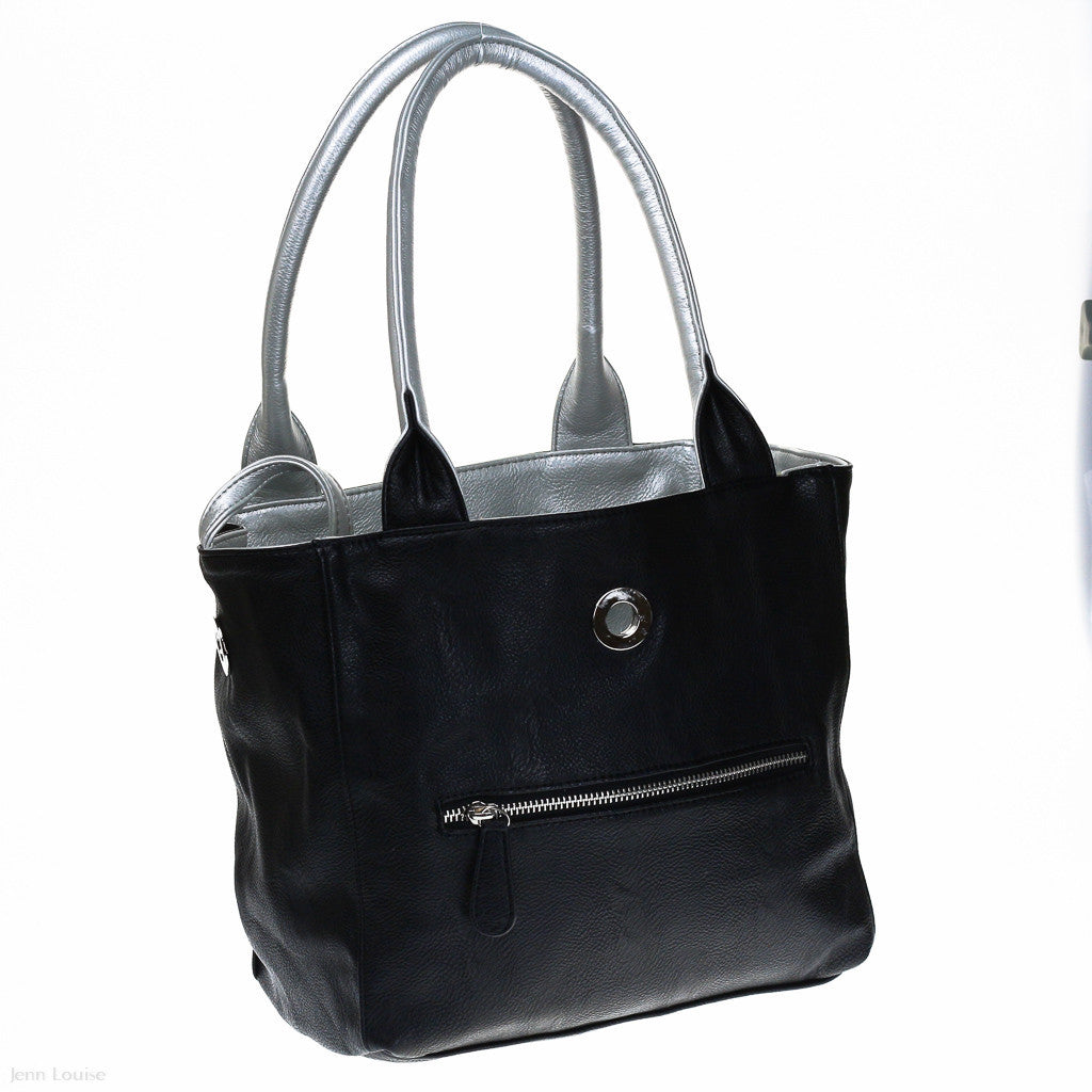 Lola Handbag (Silver/Black)